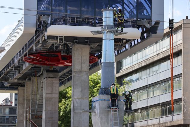 En imágenes, la primera estación del Aerometro que está pronto a ser finalizada