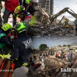 Rescatan con vida a un niño que estaba bajo los escombros de un edificio en Venezuela. Arte: La Hora / EFE / Alejandro Ramírez.