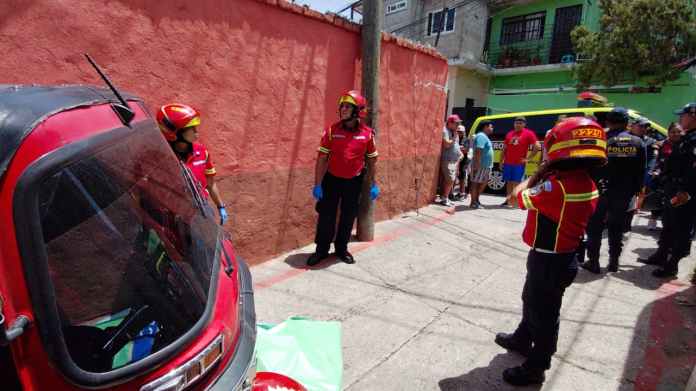 Ataque armado en la zona 13 capitalina. Foto: Bomberos Municipales.