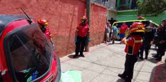 Ataque armado en la zona 13 capitalina. Foto: Bomberos Municipales.