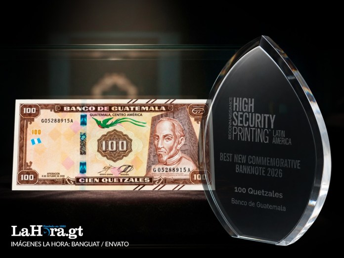 El billete conmemorativo de Q100 del Banco de Guatemala fue reconocido como el Mejor Nuevo Billete Conmemorativo de 2026.