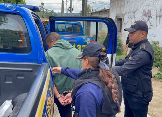 Presunto violador capturado en Sacatepéquez. Foto: PNC.