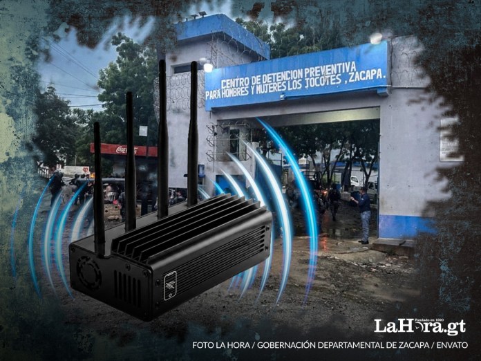 El Sistema Penitenciario y Gobernación desarrollan un plan piloto para bloquear señala de internet y llamadas en la cárcel Los Jocotes, Zacapa. Arte: La Hora
