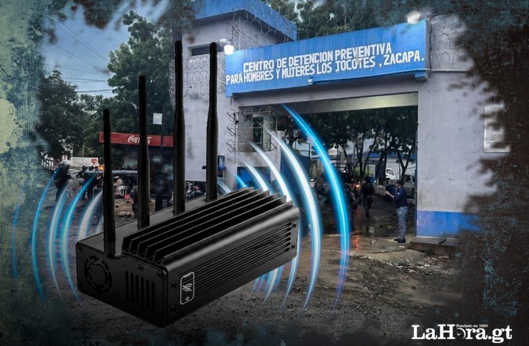 El Sistema Penitenciario y Gobernación desarrollan un plan piloto para bloquear señala de internet y llamadas en la cárcel Los Jocotes, Zacapa. Arte: La Hora