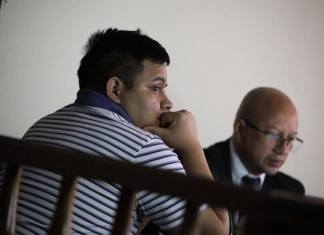 El Tribunal Quinto de Sentencia Penal desarrolla el juicio en contra de uno de los supuestos asesinos del oftalmólogo, Miguel Ángel Campos. Foto La Hora: Daniel Ramírez