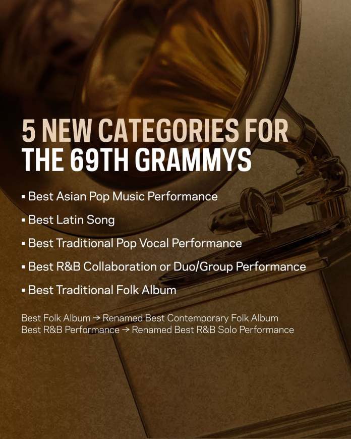 categorias grammys