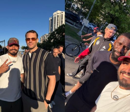 El defensor central se encontró con el arquero alemán Manuel Neuer y el defensa Antonio Rüdiger en Chicago. Foto La Hora: Carlos "Chava" Estrada/FB
