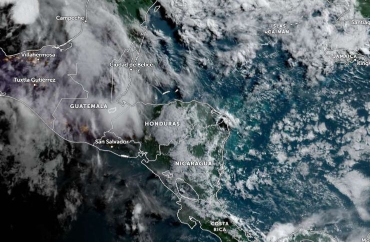 Clima en Guatemala: Insivumeh prevé un sábado con lluvias y calor mapa satelital de Centroamérica
