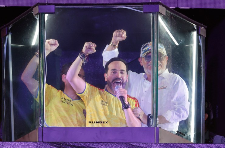 Abelardo de la Espriella ganador preliminar de las elecciones presidenciales en Colombia, celebró y pidió a la población reconocer los resultados. Foto La Hora: EFE