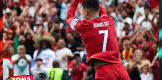 Tras anotar un doblete histórico ante [Rival/Uzbekistán], Cristiano Ronaldo no quiso hablar sobre Messi. Foto La Hora: EFE