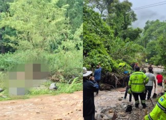 Bomberos departamentales localizaron el cuerpo de una mujer reportada como desaparecida luego de que una vivienda fuera arrastrada por la corriente de un río.