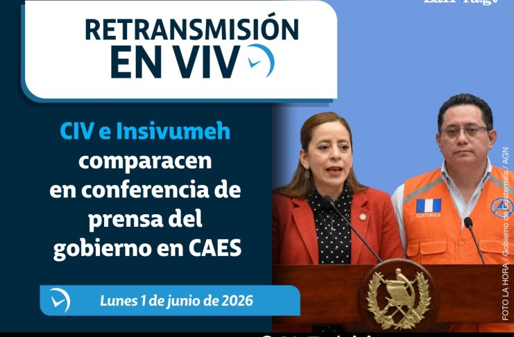 Autoridades del CIV e Insivumeh comparesen en la conferencia de prensa del gobierno para compartir temas prioritarios.