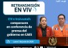 Autoridades del CIV e Insivumeh comparesen en la conferencia de prensa del gobierno para compartir temas prioritarios.