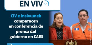 Retransmisión: CIV e Insivumeh comparecen en conferencia de prensa del gobierno en CAES Autoridades del CIV e Insivumeh comparesen en la conferencia de prensa del gobierno para compartir temas prioritarios.