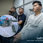 Motorista embestido en zona 9, Larkin Morales, se presentó a la audiencia donde se discutirá si su agresor es enviado a juicio.