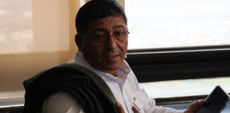 Exalcalde de San Pedro Pínula, José Manuel Méndez, paga conmuta de prisión y queda en libertad inmediata tras orden de sala. Foto La Hora: Daniel Ramírez