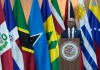 La OEA abre su 56 Asamblea General en Panamá centrada en reforzar el multilateralismo El secretario general de la Organización de los Estados Americanos (OEA), Albert Ramdin, habla durante la 56 Asamblea General de la OEA este lunes, en Ciudad de Panamá. Foto La Hora: EFE