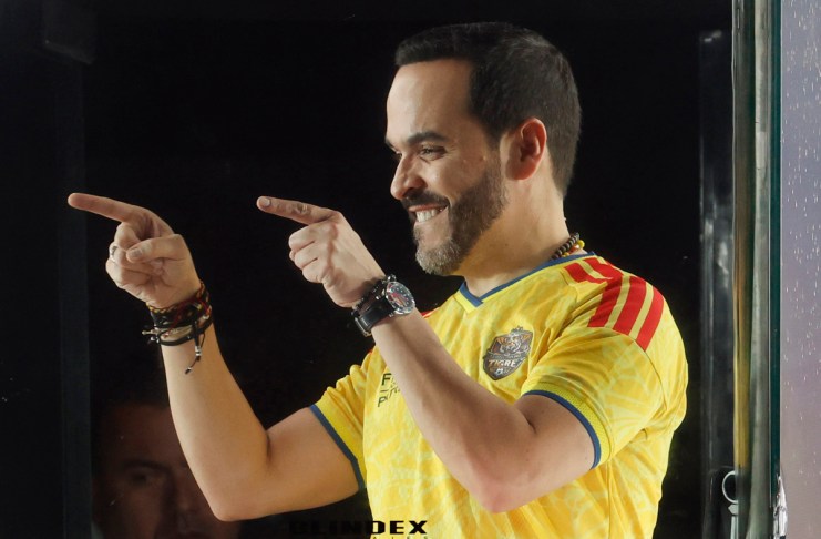 Abelardo de la Espriella, ganador de la segunda vuelta presidencial en Colombia, durante un discurso en Barranquilla (Colombia). Foto La Hora: EFE