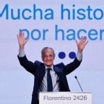 Florentino Pérez en el podio