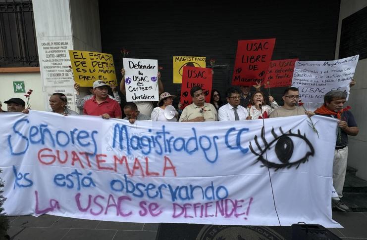 La oposición en la Universidad de San Carlos de Guatemala (Usac) solicitó que la CC ratifique la anulación del segundo fraude de Mazariegos.