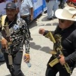 Estas es una de las imágenes que circula de hombres armados este domingo en Soloma.