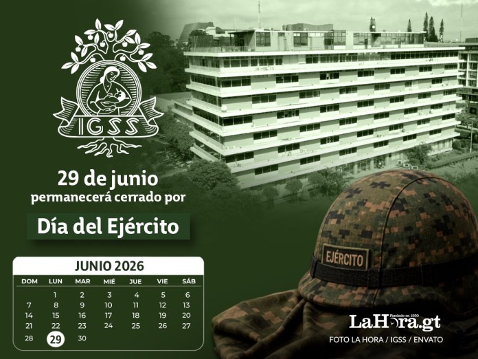 Este lunes 29 de junio, las oficinas administrativas y consultas externas del seguro social permanecerán cerradas por el traslado del asueto del Día del Ejército. Foto La Hora: IGSS