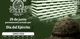 Este lunes 29 de junio, las oficinas administrativas y consultas externas del seguro social permanecerán cerradas por el traslado del asueto del Día del Ejército. Foto La Hora: IGSS