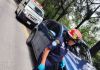 Disparan contra abogados que acudieron a audiencia de alto impacto a Antigua Guatemala Los dos abogados que viajaban en el auto resultaron ilesos, mientras que el vehículo tenía dos perforaciones de bala. Foto La Hora: Bomberos Municipales de Milpas Altas