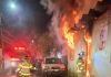Los cuerpos de socorro informaron que el incendio afectó un taller mecánico y una carpintería. Foto La Hora: NVO Noticias