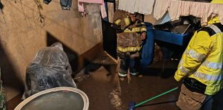 Inundaciones de viviendas por fuertes lluvias, desborde de ríos y derrumbes debido a la saturación de suelos afectan varios departamentos en este invierno. Foto La Hora: Conred