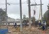 El INDE anunció que los trabajos para restablecer el servicio de energía se retomaron luego de ser suspendidos por las constantes lluvias en la región. Foto La Hora: Empresa Electrica Municipal De Huehuetenango