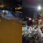 La constante lluvia registrada la tarde y noche del lunes generó derrumbes, inundaciones y el desplome de árboles. Foto La Hora: Conred-Muni Mixco