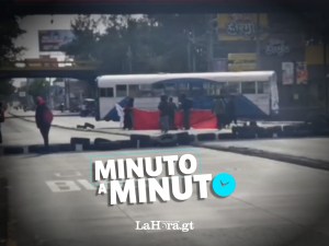 Minuto a Minuto: Encapuchados que dicen ser de la Usac bloquean todos los carriles de la calzada Aguilar Batres