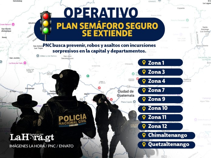 plan semaforo seguro La PNC ha dado a conocer resultados de los operativos del Plan Semáforo Seguro que se ejecuta en distintas zonas de la capital y otros departamentos.
