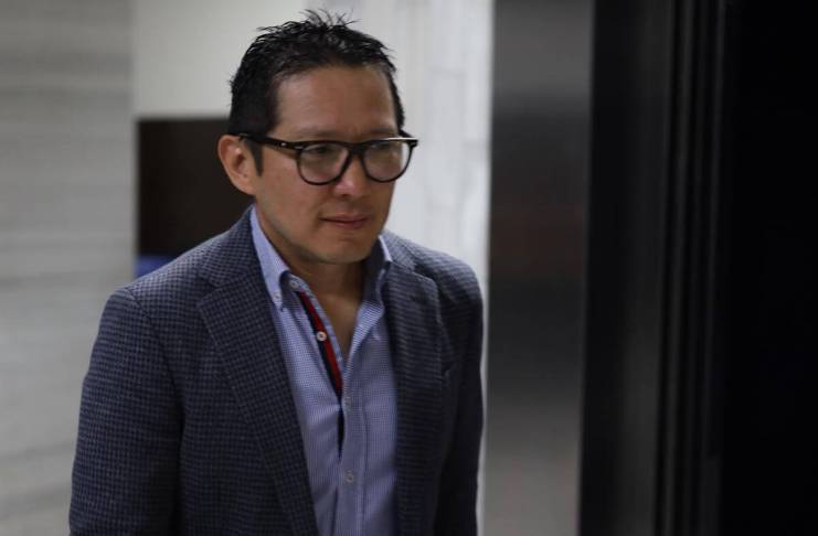 El expresidente del INDE, Melvin Quijvix, se niega a explicar porque aceptó cargos por conspiración para el lavado de dinero. Foto La Hora: Daniel Ramírez