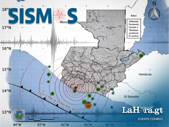 sismos insivumeh conred El Insivumeh registró 41 sismos en las últimas 24 horas, reportándose dos como sensibles el domingo y el de la madrugada de este lunes. Foto La Hora: Insivumeh