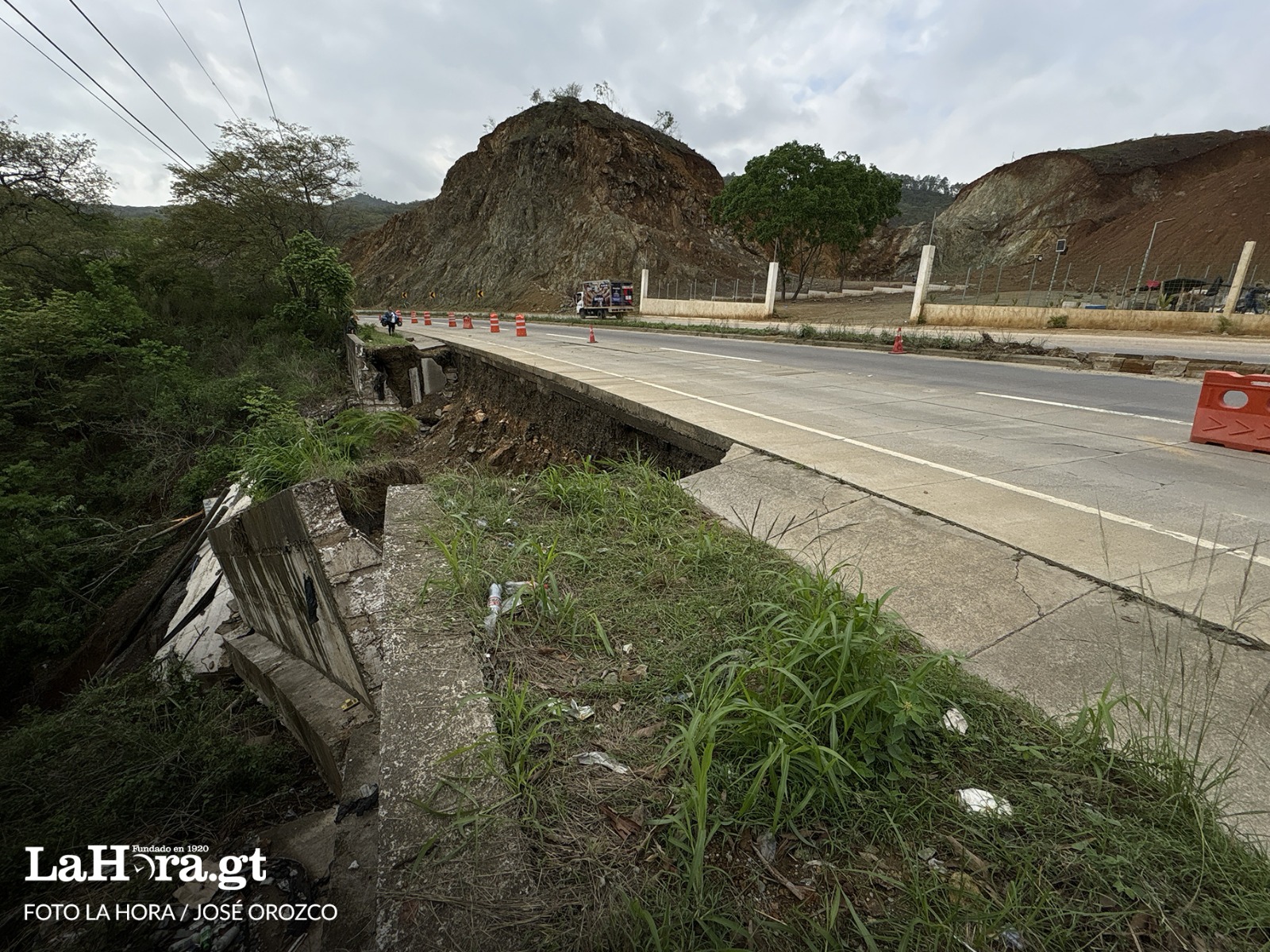 Otro ángulo del sector afectado en el kilómetro 38 de la ruta al Atlántico. Foto: La Hora/José Orozco.