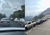 El mejoramiento de la cinta asfáltica se realizan en el km 24 de carretera a El Salvador, de Fraijanes, con dirección al oriente.