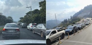 Tránsito se complica en el km 24 de carretera a El Salvador por trabajos de mejoramiento en vía El mejoramiento de la cinta asfáltica se realizan en el km 24 de carretera a El Salvador, de Fraijanes, con dirección al oriente.