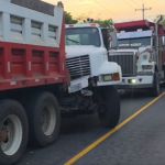 Las rutas entre Villa Nueva y Milpas Altas hacia el occidente reportan tránsito lento debido a una triple colisión de transporte pesado en la cuesta del Sope.