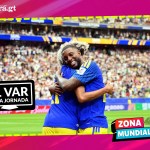 Curazao celebra su primera anotación en una Copa del Mundo, en un encuentro que finalizó con una victoria contundente 7-1 de Alemania ante los caribeños. Foto La Hora: EFE