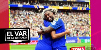 El VAR de la jornada | Diecinueve historias en el arco: El domingo en que cada gol tuvo un precio diferente Curazao celebra su primera anotación en una Copa del Mundo, en un encuentro que finalizó con una victoria contundente 7-1 de Alemania ante los caribeños. Foto La Hora: EFE