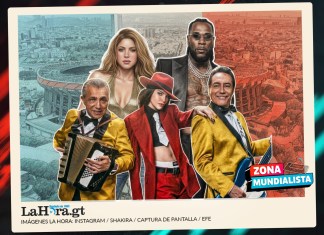 Shakira, Burna Boy, Los Ángeles Azules, Belinda y más participan en el show inaugural del Mundial en México. Arte: La Hora.