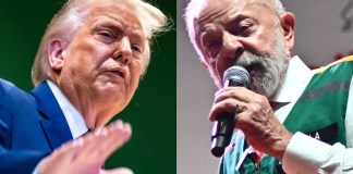 Combo de fotografías de archivo del presidente de Estados Unidos, Donald Trump (i), y el presidente de Brasil, Luiz Inácio Lula da Silva (d). Foto La Hora: EFE