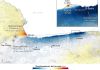 Imagen cedida por el Observatorio de la Tierra de la NASA de un mapa elaborado a partir de datos del Radar de Apertura Sintética de NASA-ISRO (NISAR) que muestra el desplazamiento de la superficie terrestre en Caracas y La Guaira tras los terremotos que sacudieron Venezuela. Foto La Hora: EFE