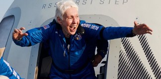 Wally Funk fue la mujer de mayor edad en viajar al espacio. Foto: Blue Origin.