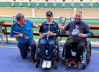 El guatemalteco David Javier Argueta gana el oro en el Open de paratiro deportivo en Perú David Javier Argueta entre los ganadores de Pistola SH1. Foto: Comité Paralímpico Guatemalteco.