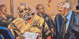 Condenan a cadena perpetua a Ismael «El Mayo» Zambada por narcotráfico imagen dibujada de El Mayo Zambada