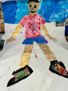 pintura creada por un niño de padres migrantes