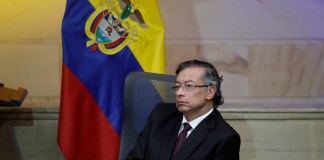 El presidente de Colombia, Gustavo Petro, durante la instalación del nuevo periodo legislativo para el Congreso colombiano, en Bogotá (Colombia). Foto La Hora: EFE